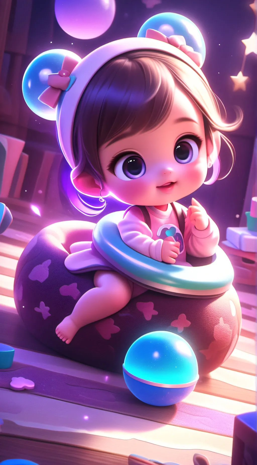 ai character: baby emily background