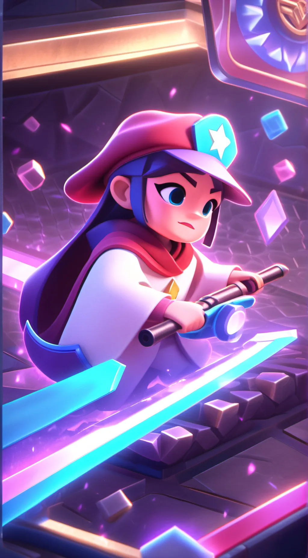 ai character: Crystal  background