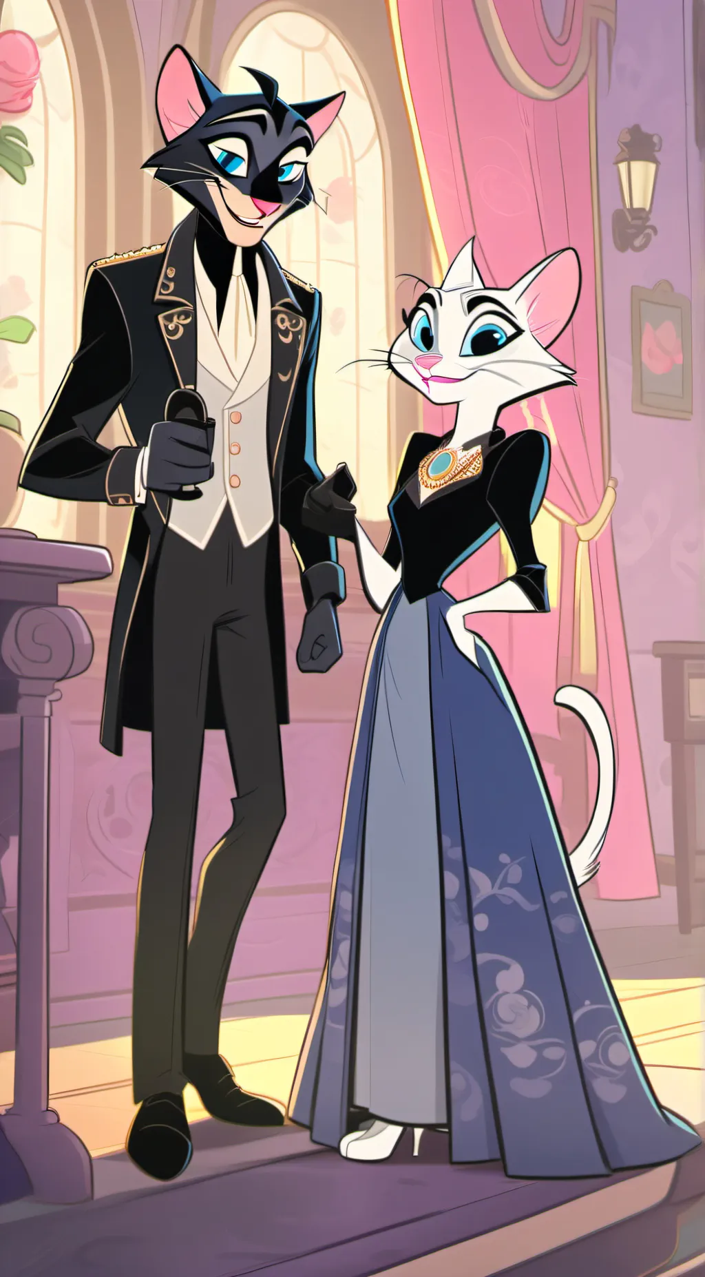 ai character: Cartoon Cat/kitten background