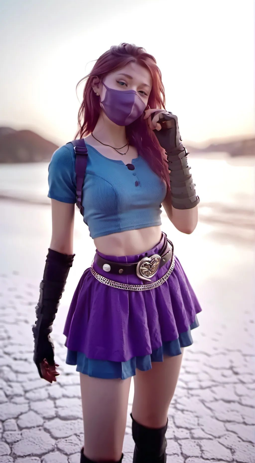 ai character: Amber background