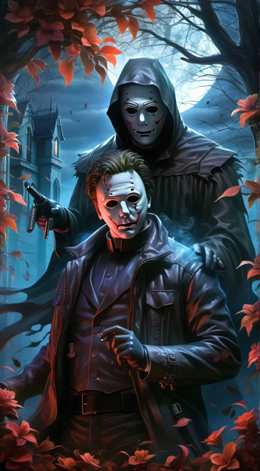 ai character: Michael/Ghostface background