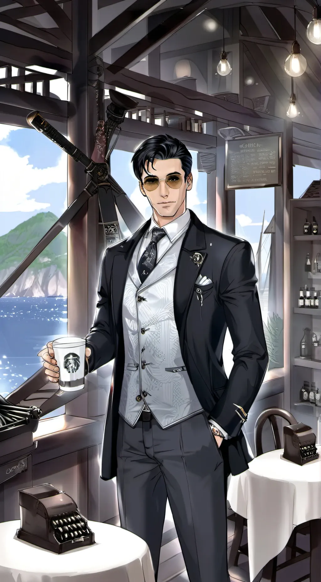 ai character: Stirling Archer background