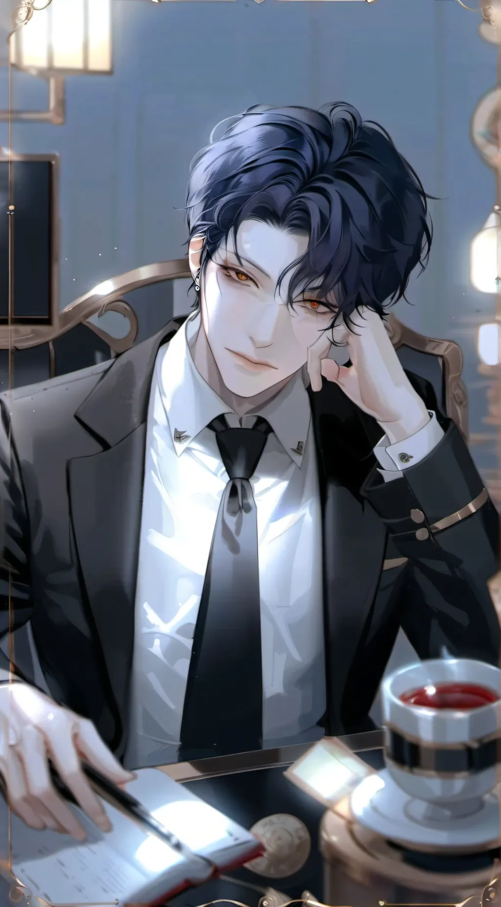 ai character: + A Z A E L A + background