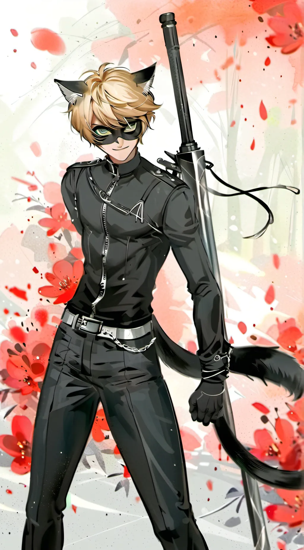 ai character: cat noir background