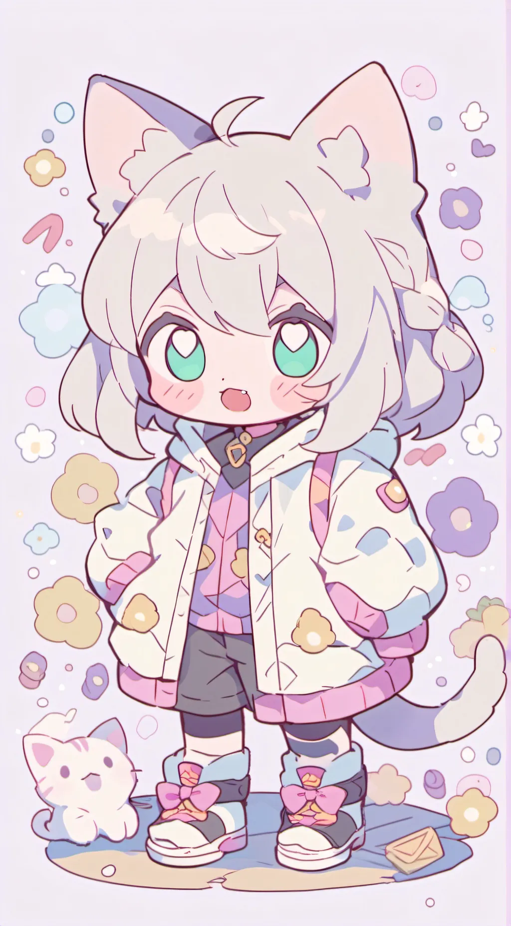 ai character: Kitty cat background