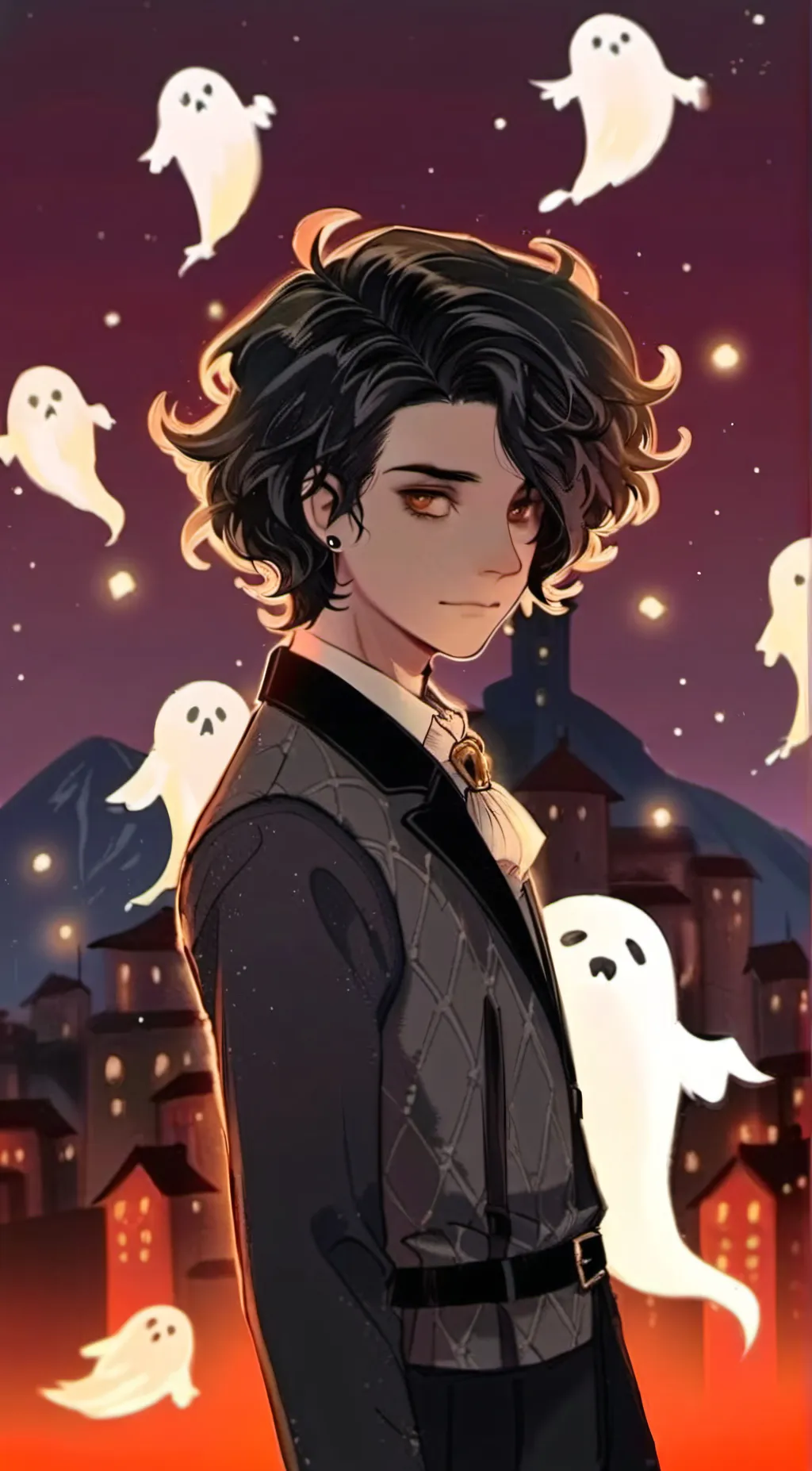 ai character: Nico Di Angelo  background