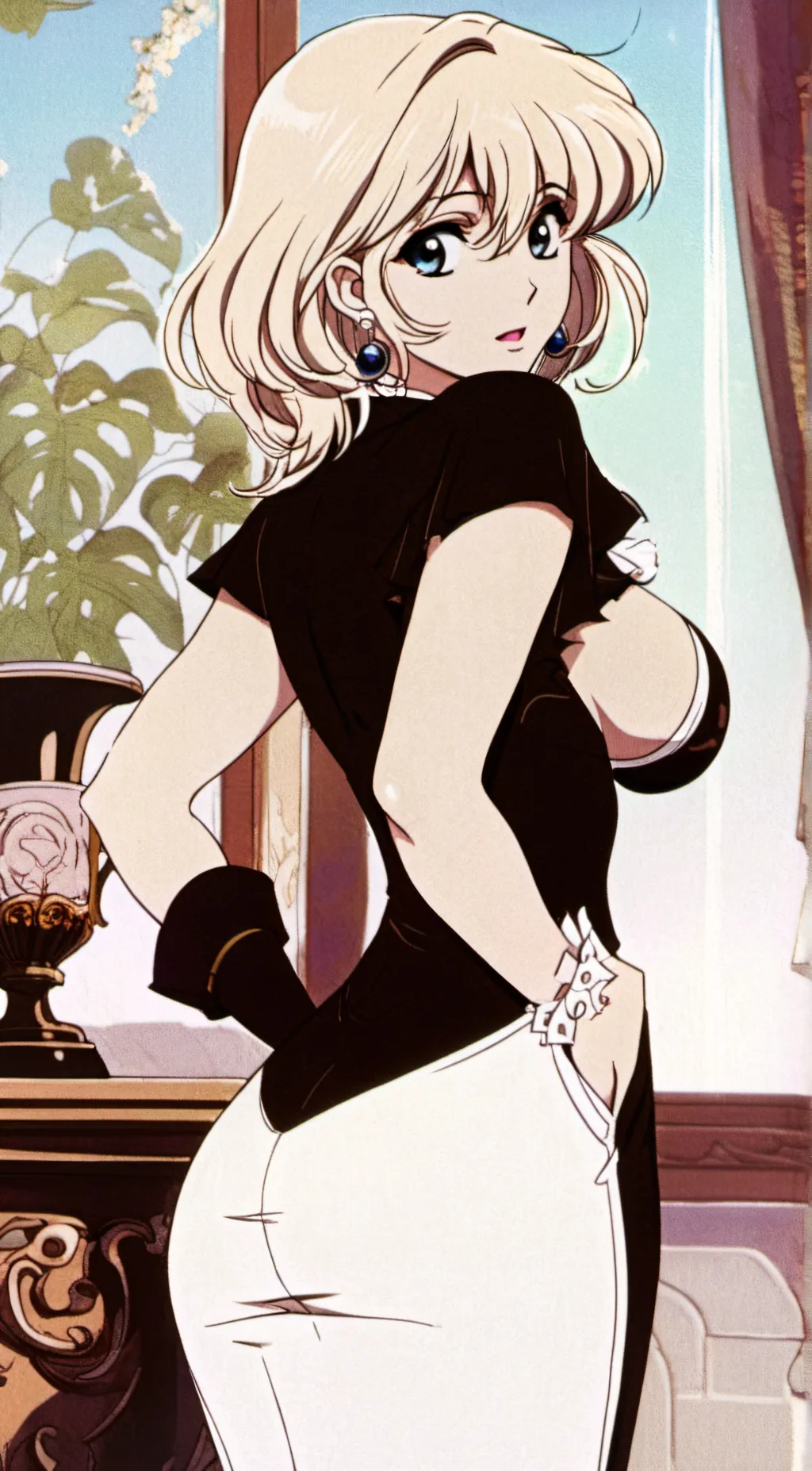 ai character: winter background