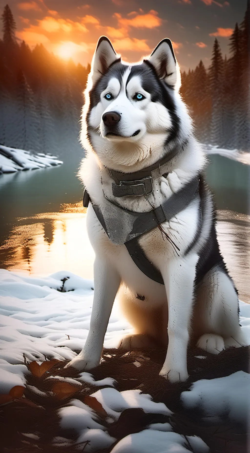 ai character: husky girl background