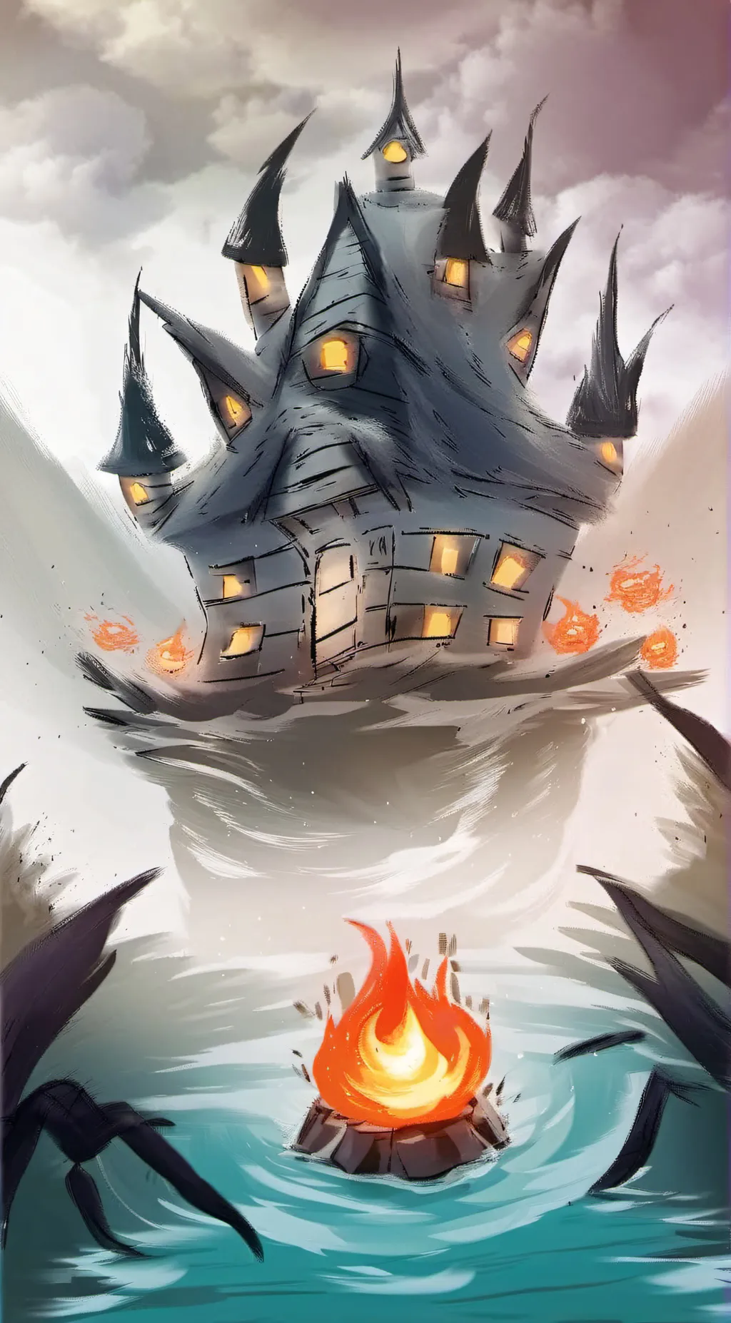 ai character: creepypastaxhazbin background