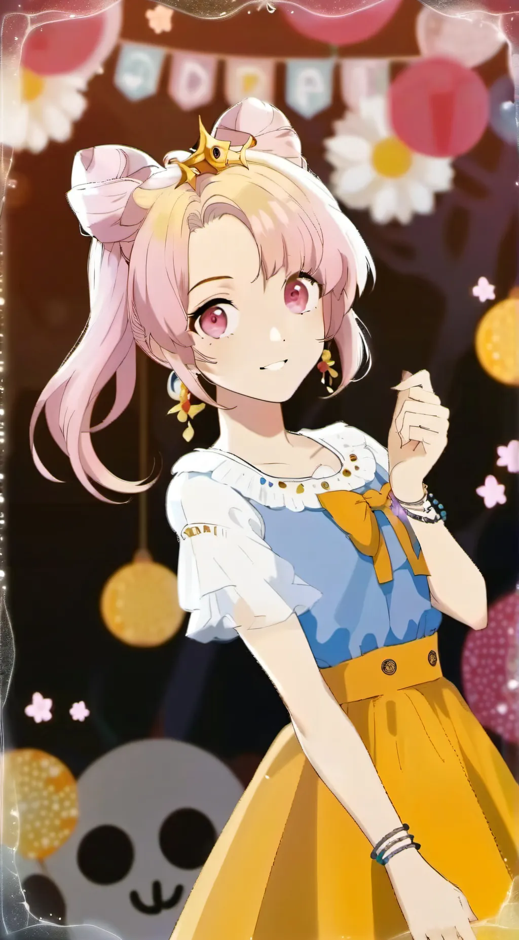 ai character: Mrs charm. background