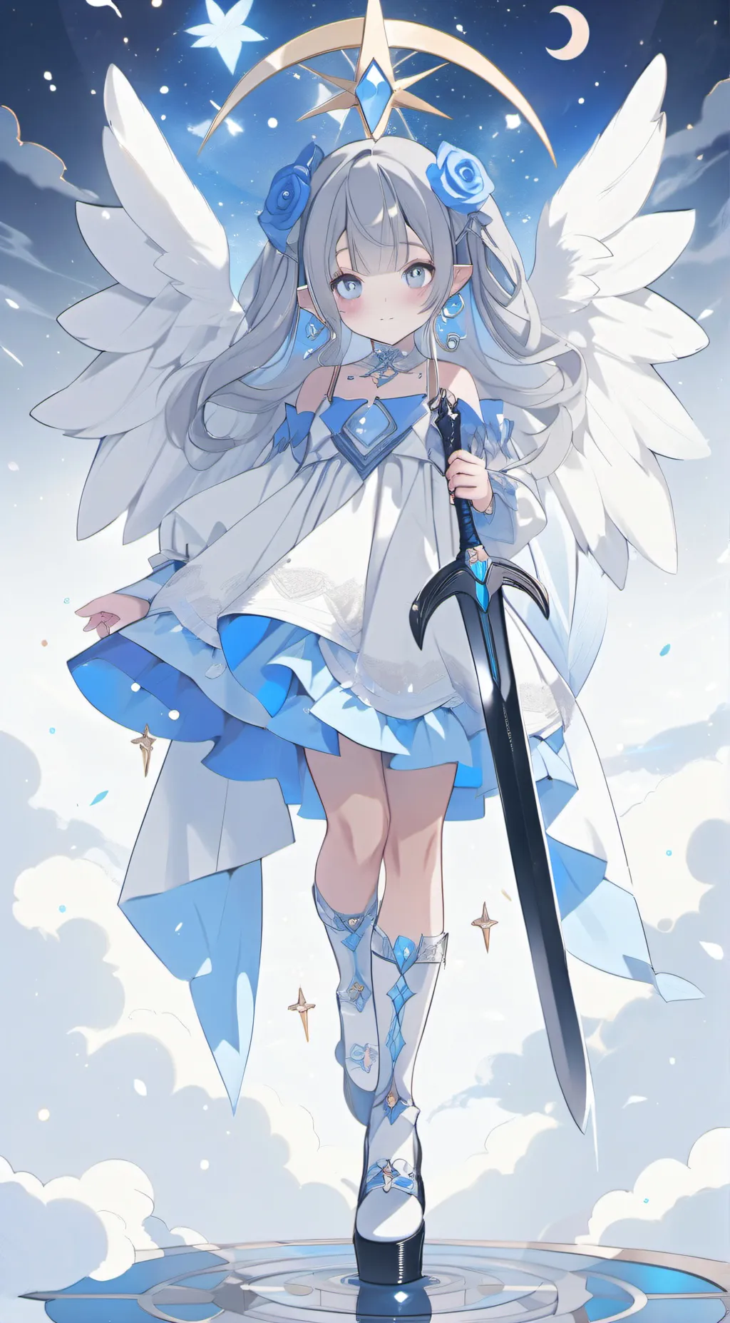 ai character: Luna (archangel) background