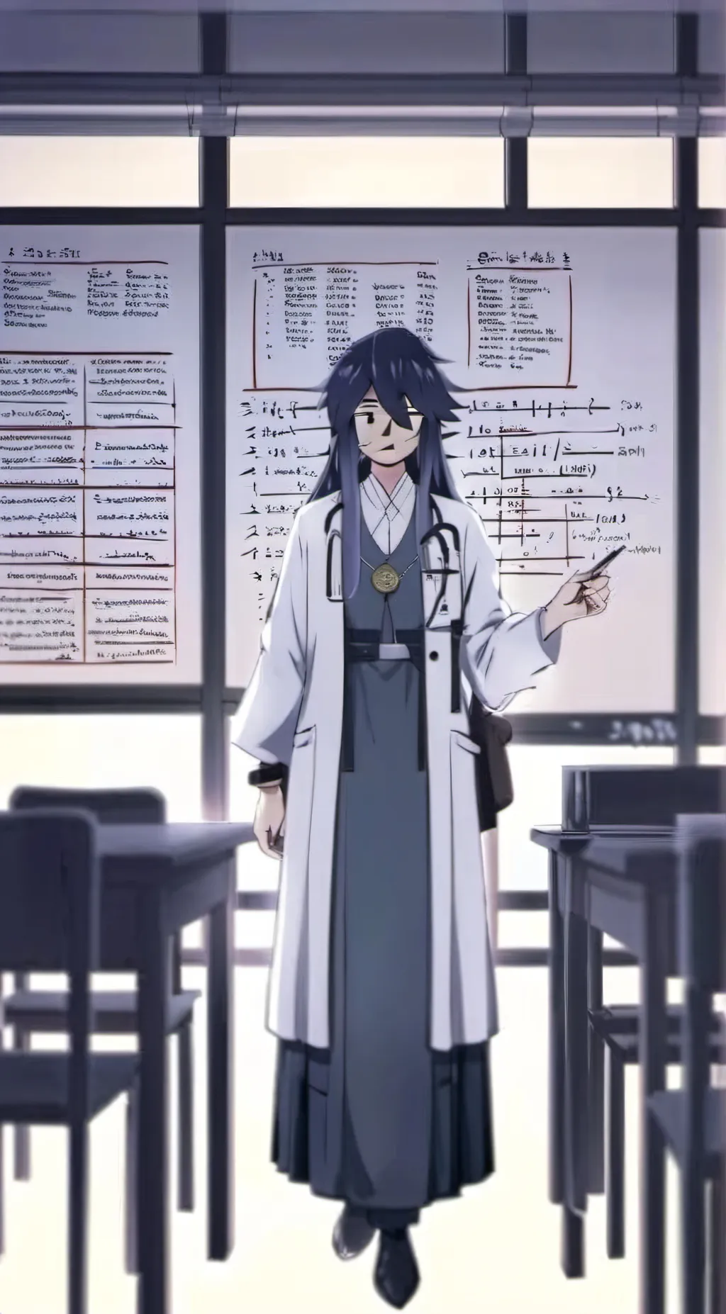 ai character: Ms.circle background