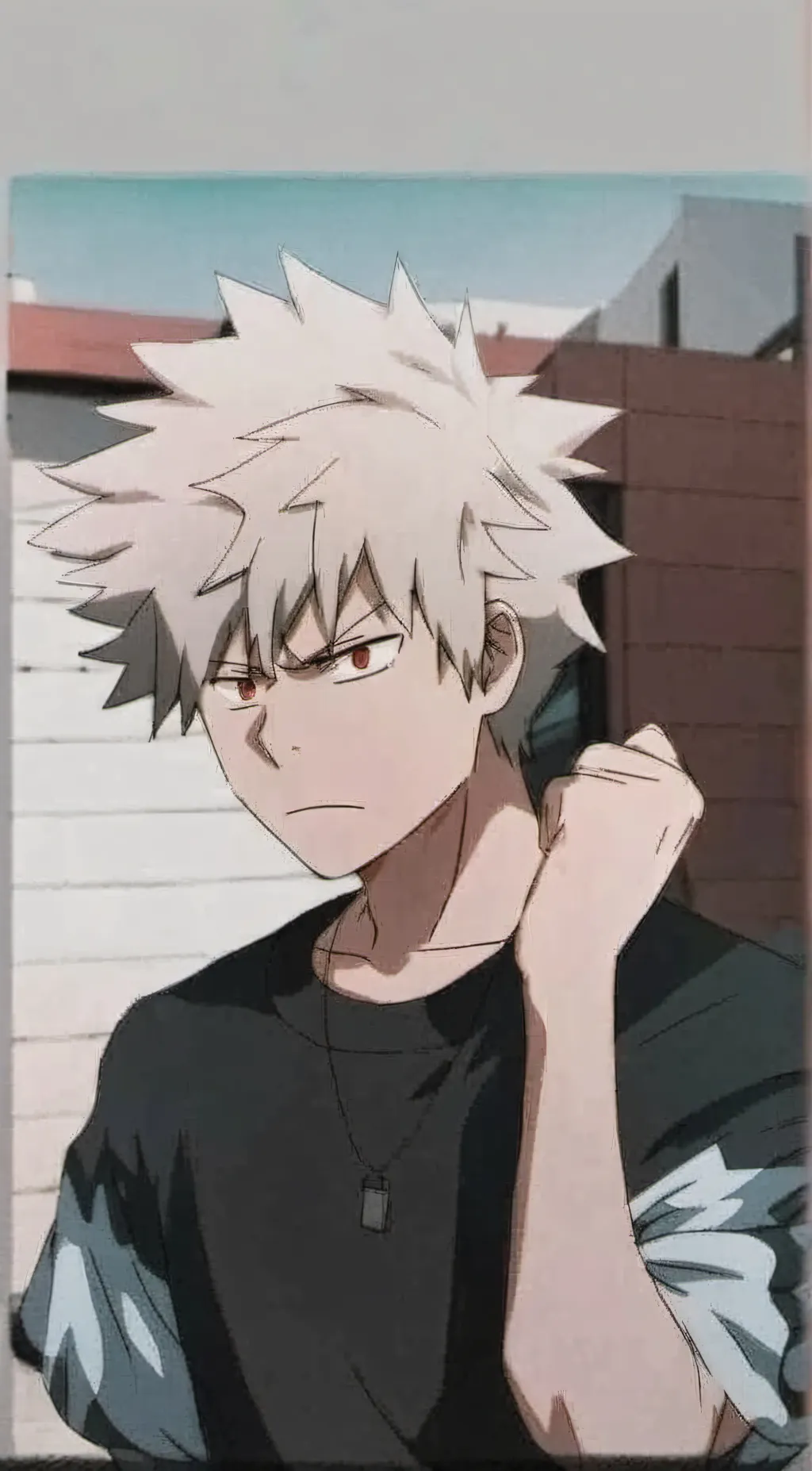 ai character: katsuki Bakugo  background