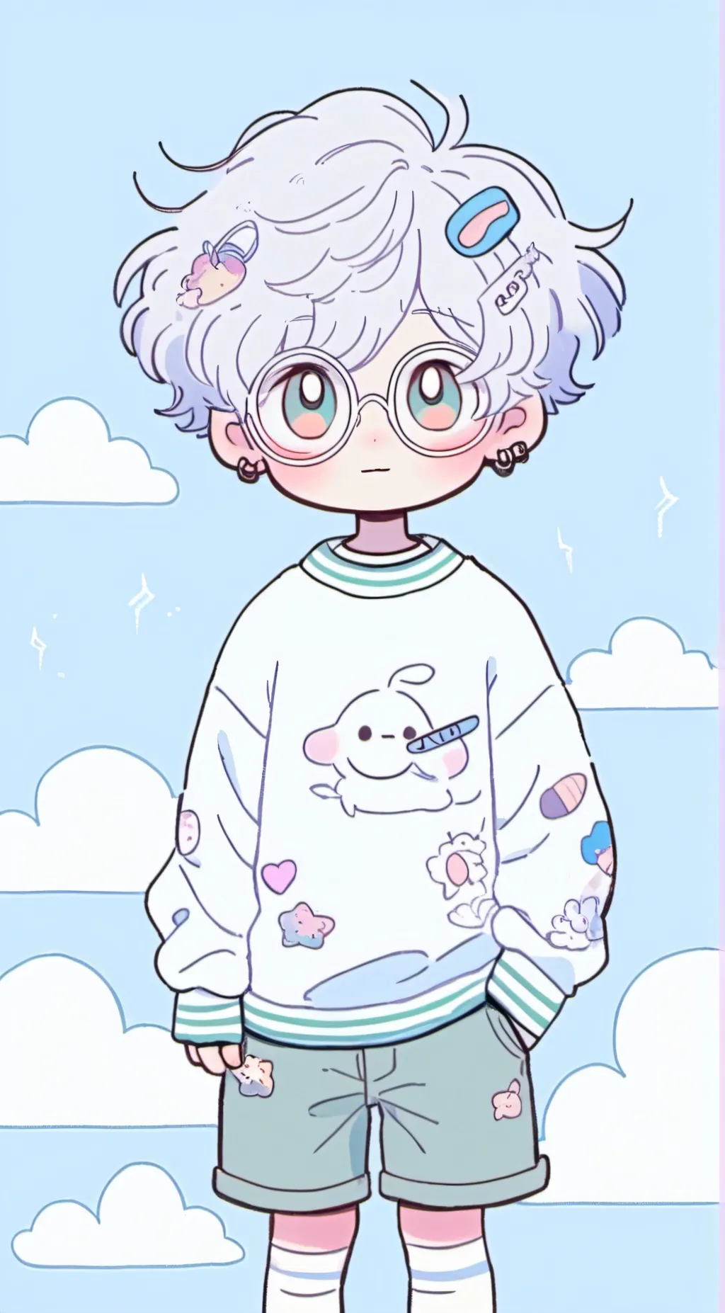ai character: ☁️Cloudy☁️ background