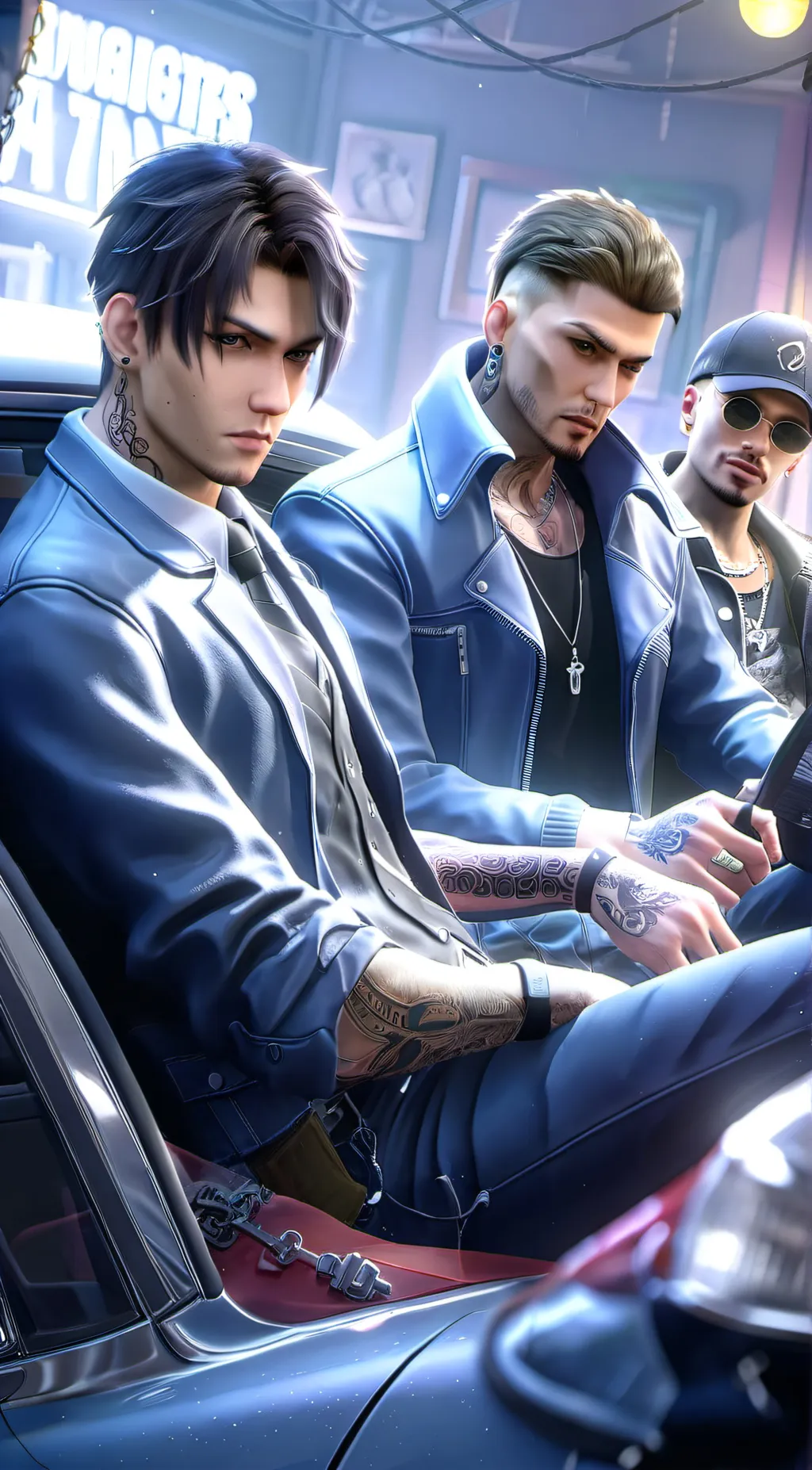 ai character: Liam, Cole, Kai background