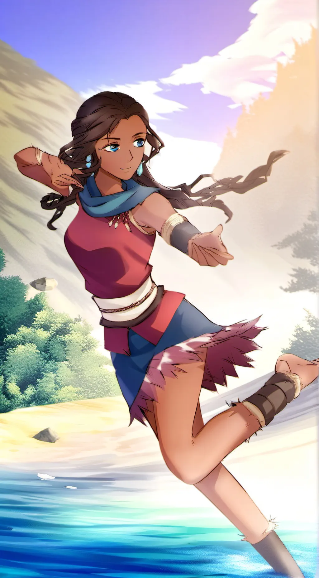 ai character: Katara  background