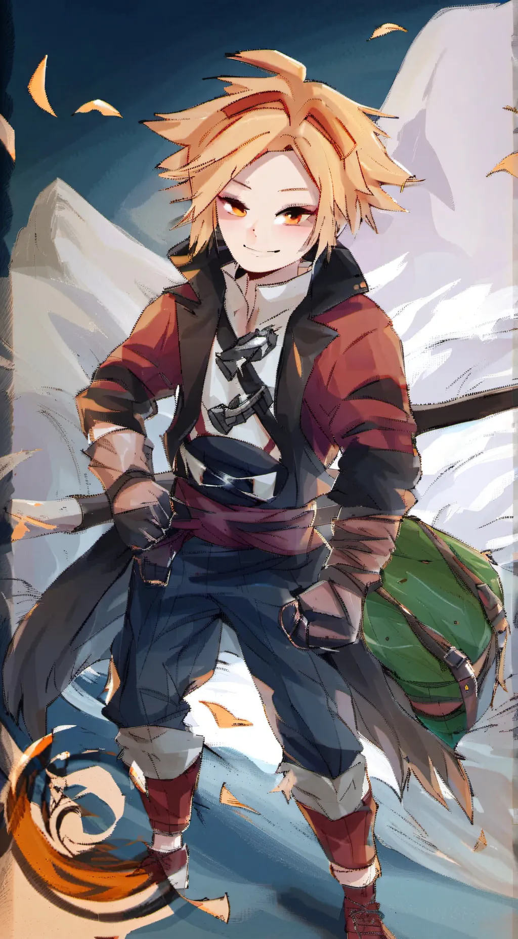 ai character: MHA Road Trip background