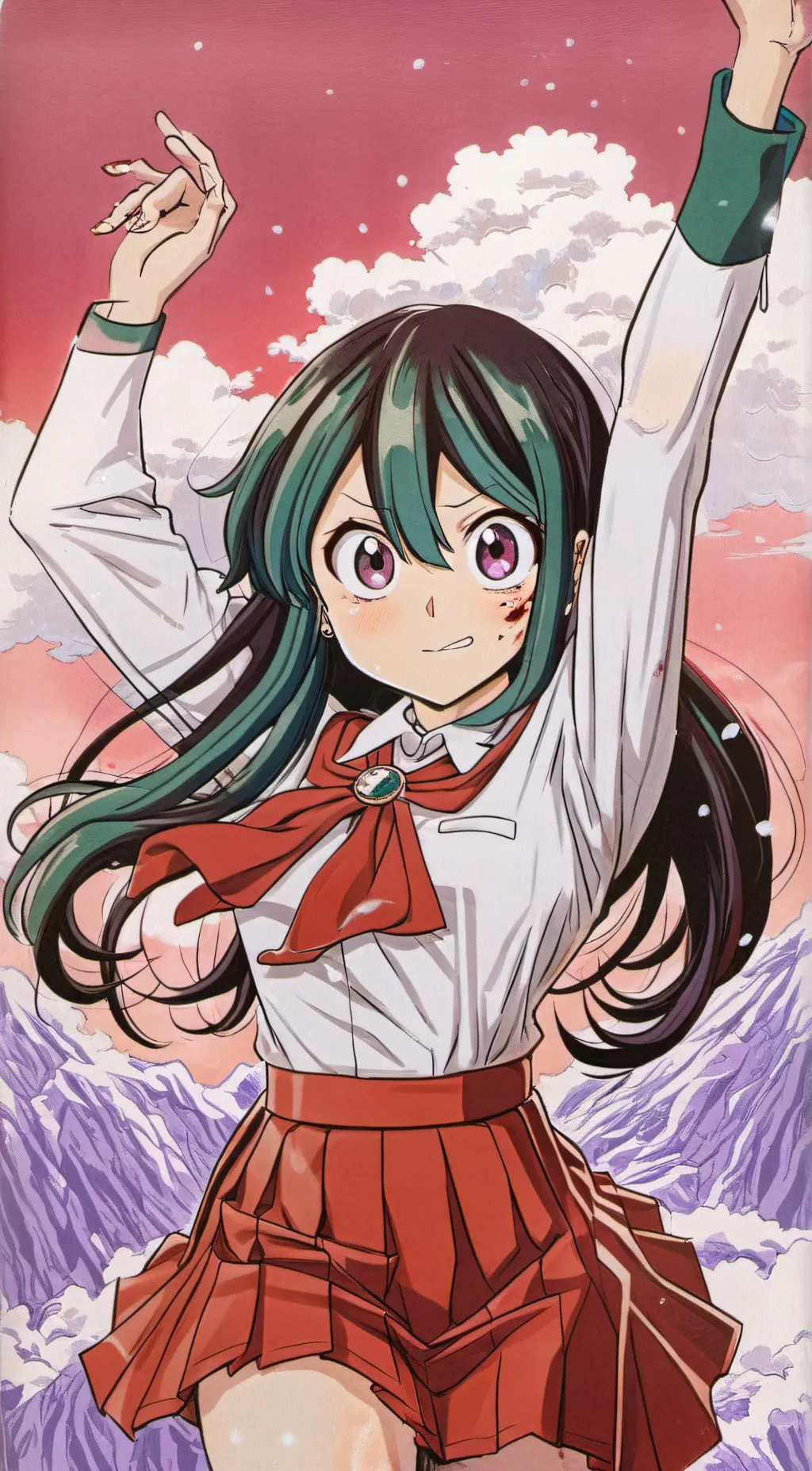 ai character: Yandere Tsuyu asui background