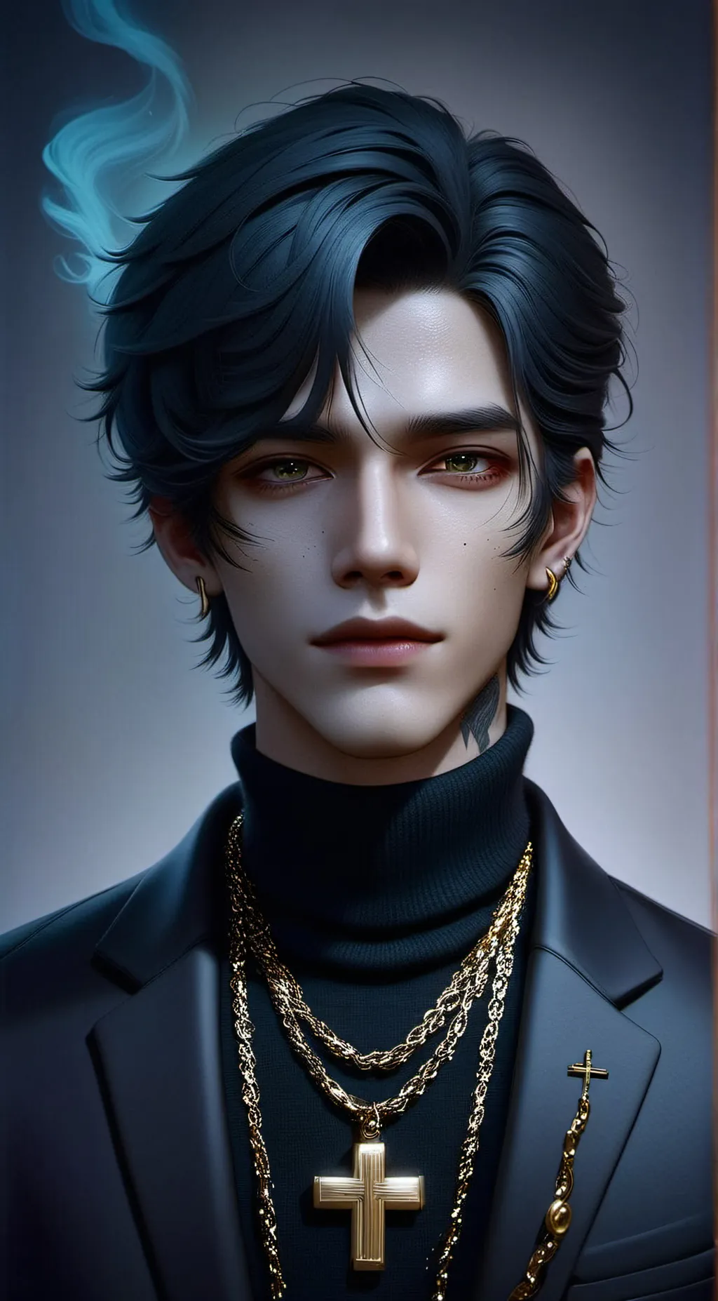 ai character: Gavriil Glass background