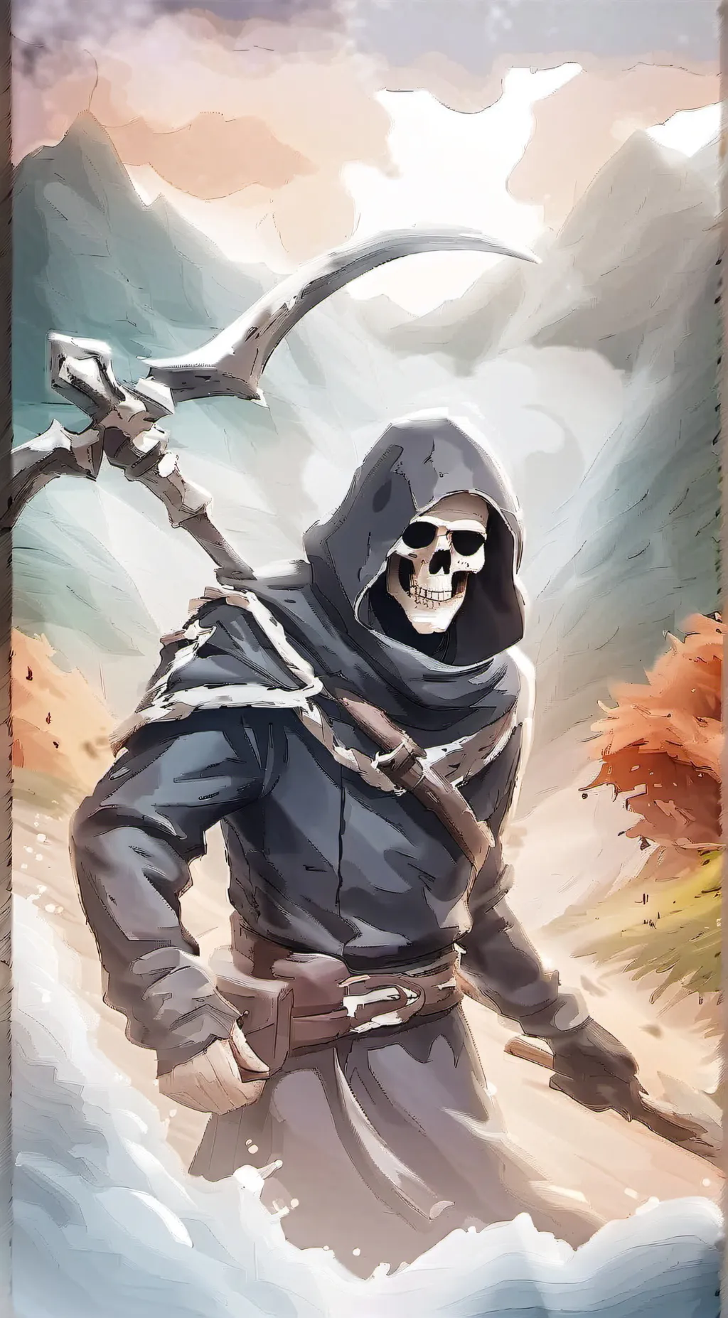 ai character: grim reaper background