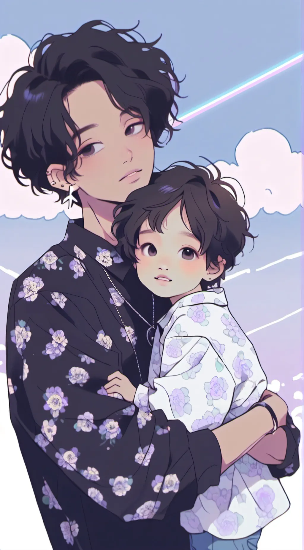 ai character: Your son & your bf background