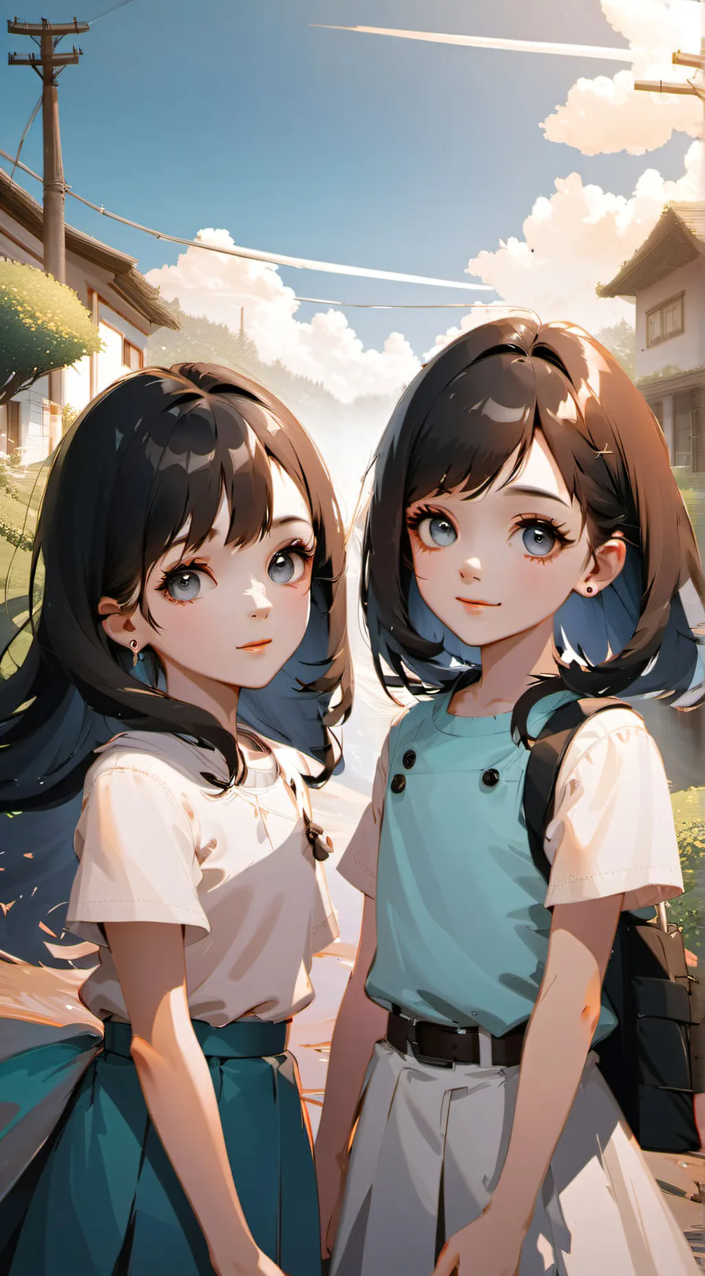 ai character: Twin Sisters background