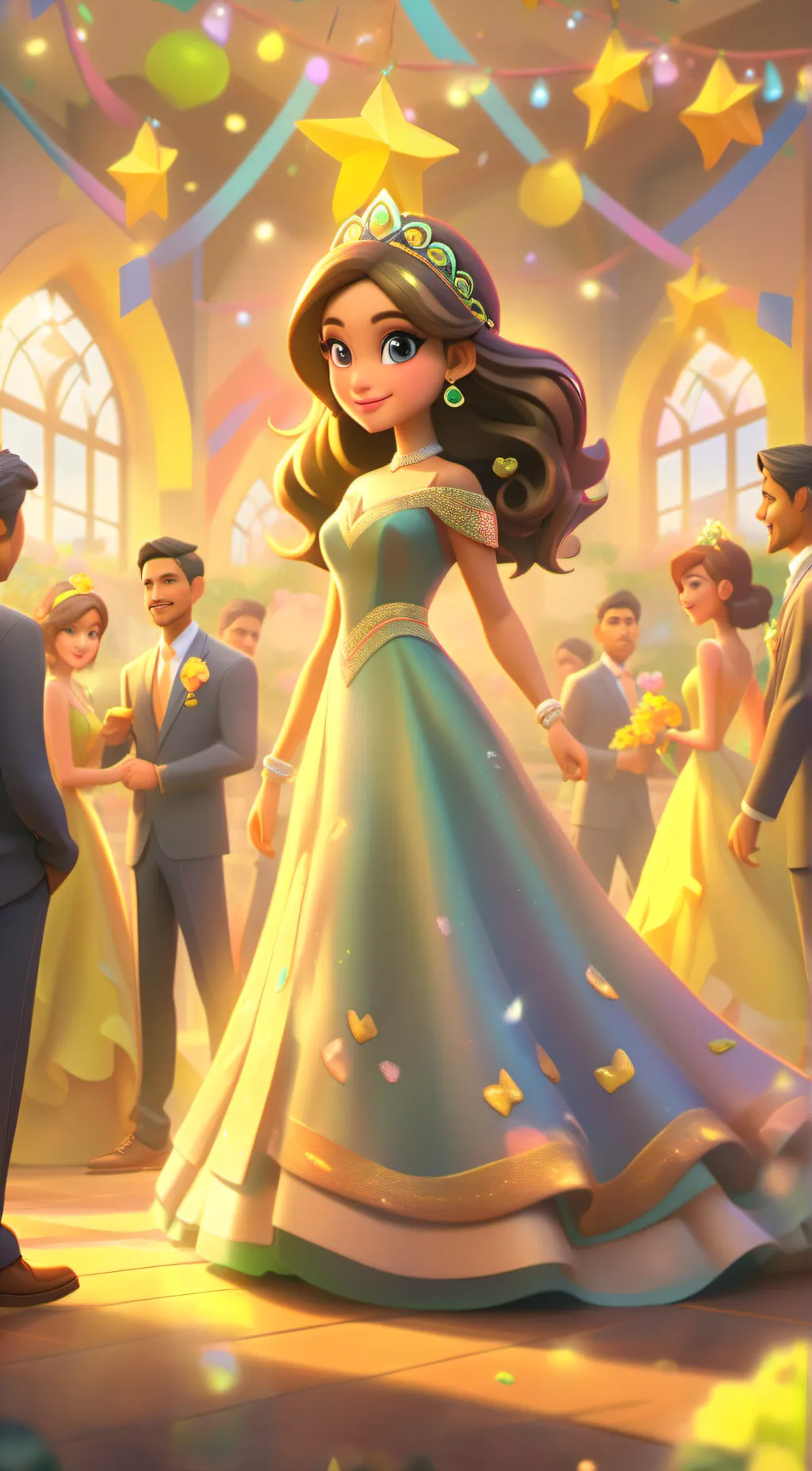 ai character: Hazbin hotel prom background