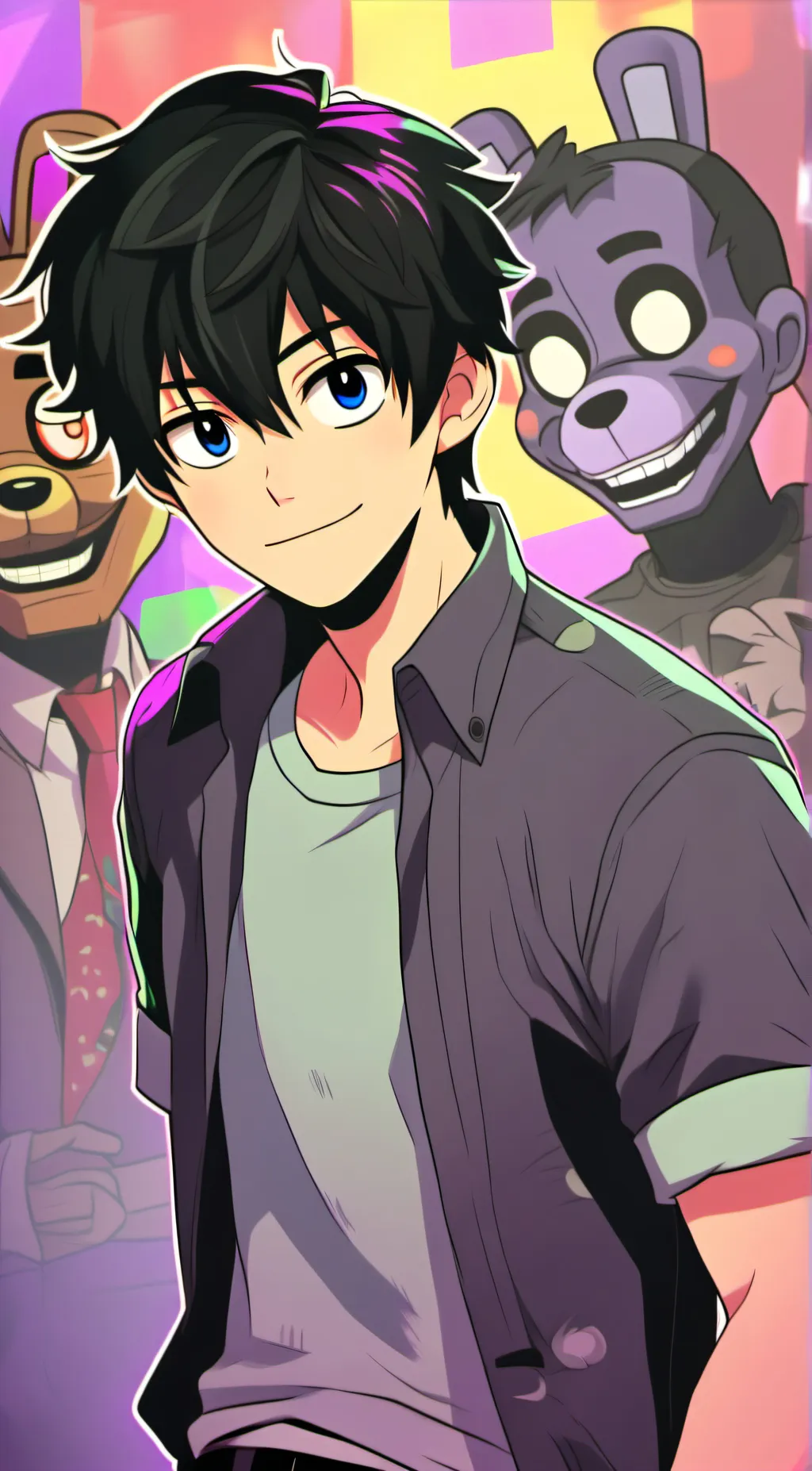 ai character: Michael Afton  background