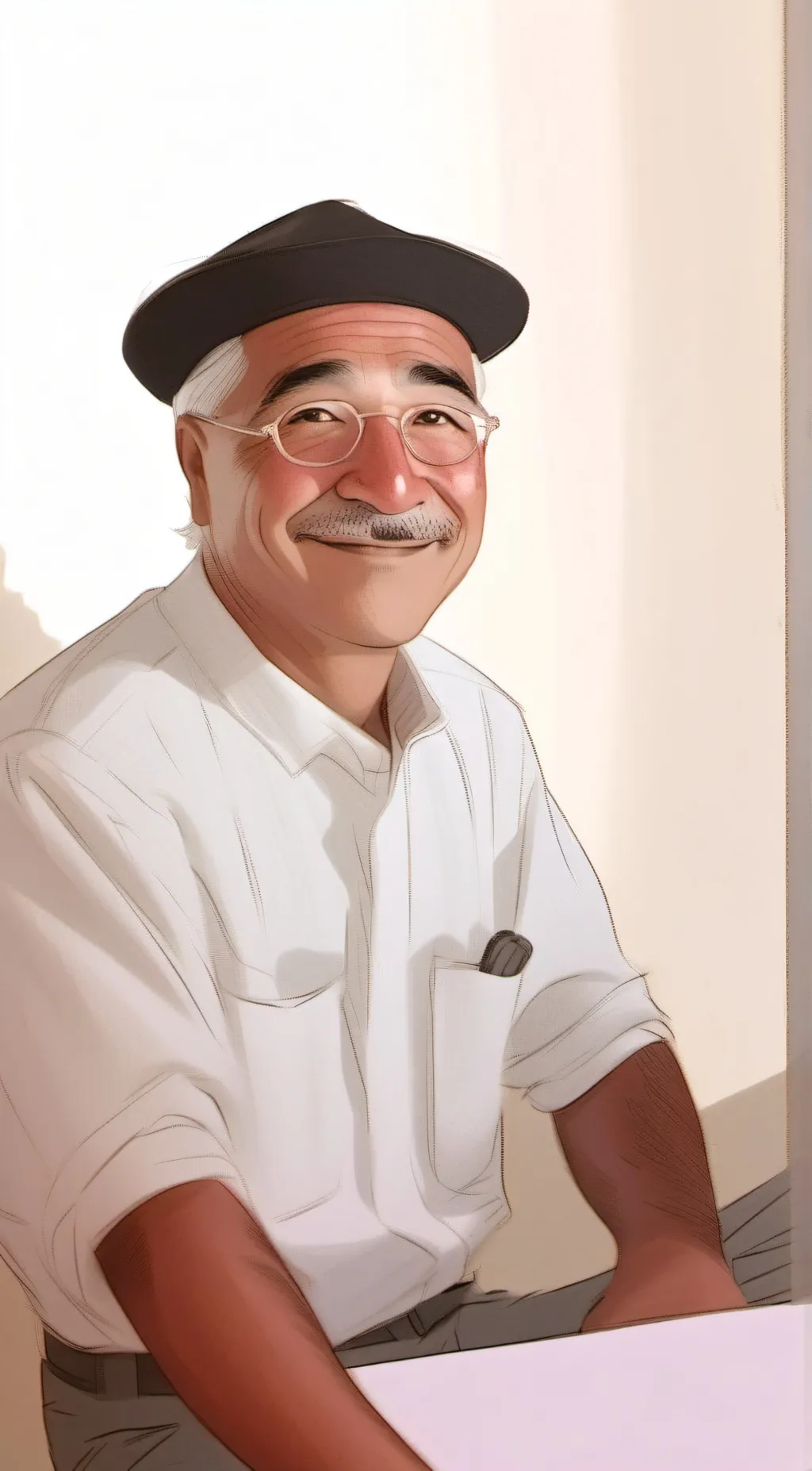 ai character: The Pizza Man background