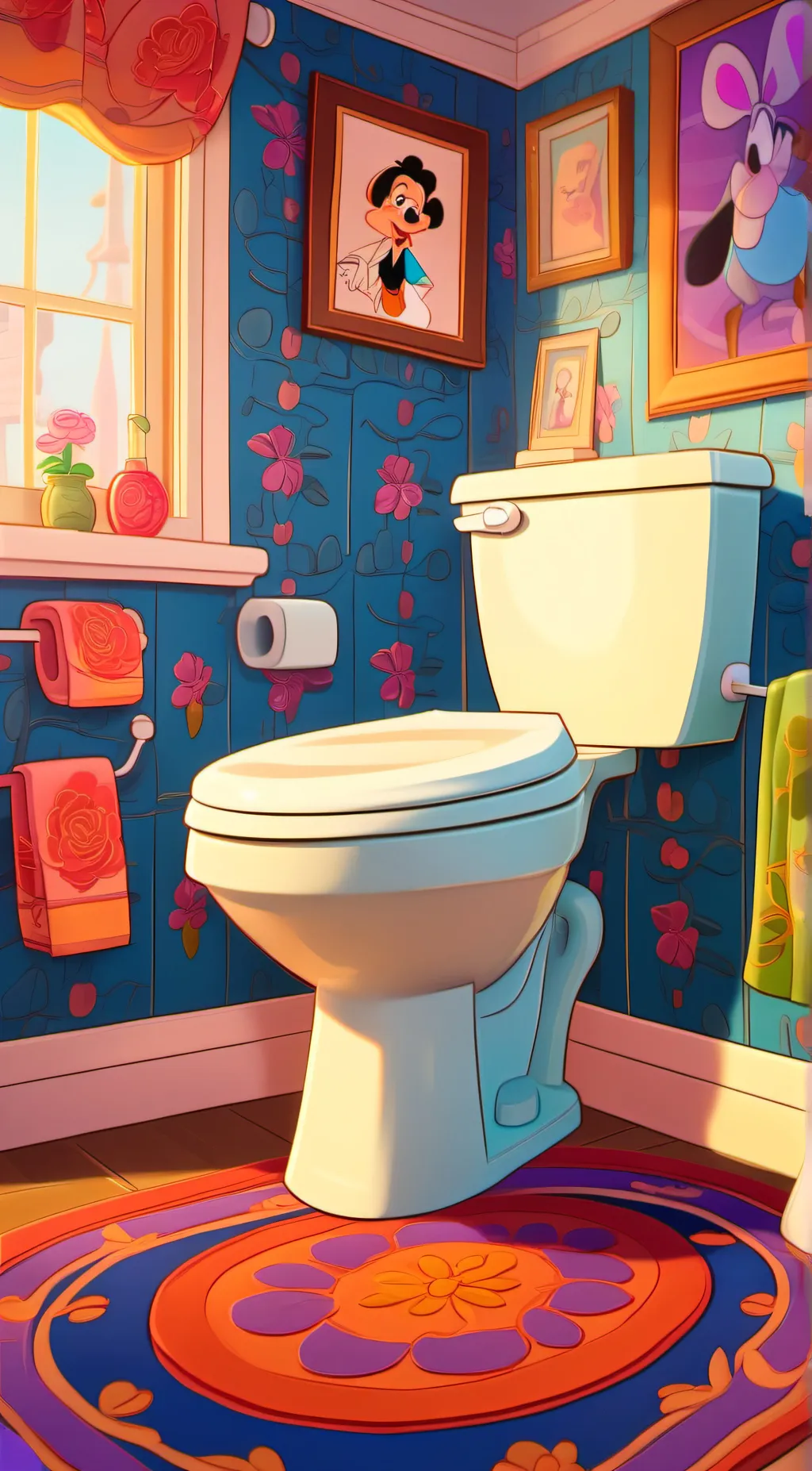 ai character: Toilet background