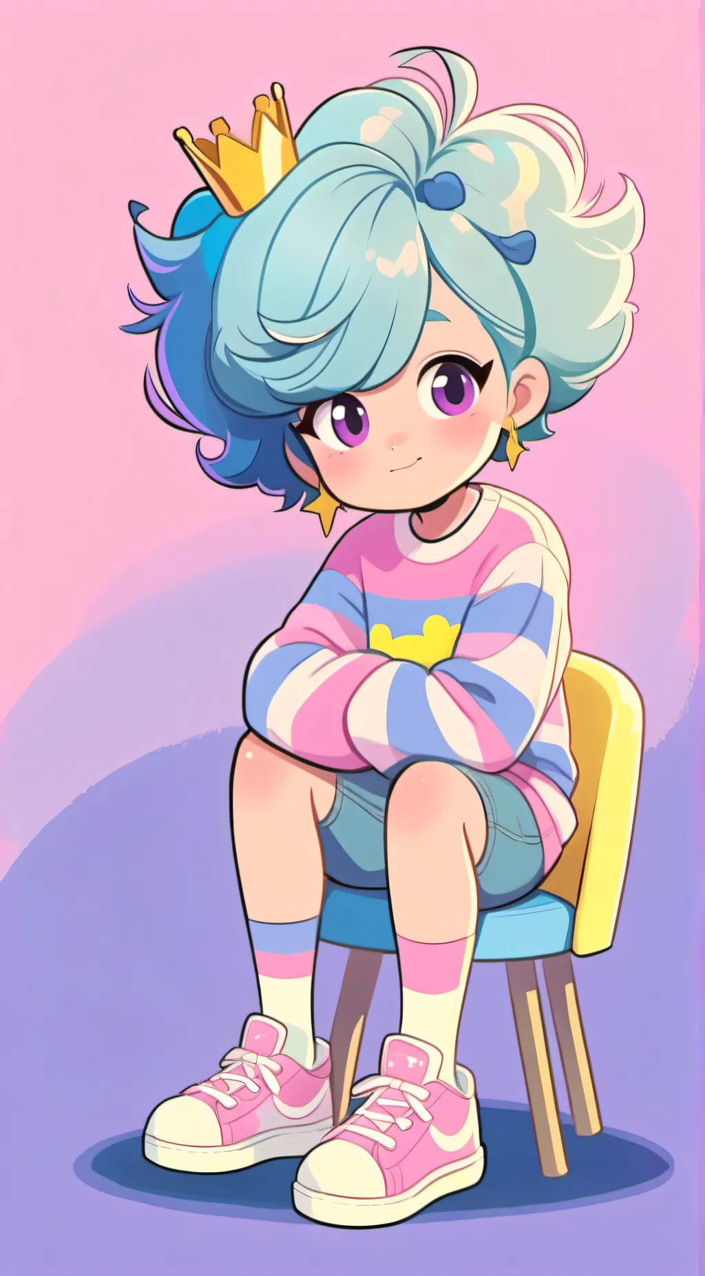 ai character: Pinkybulcotton background