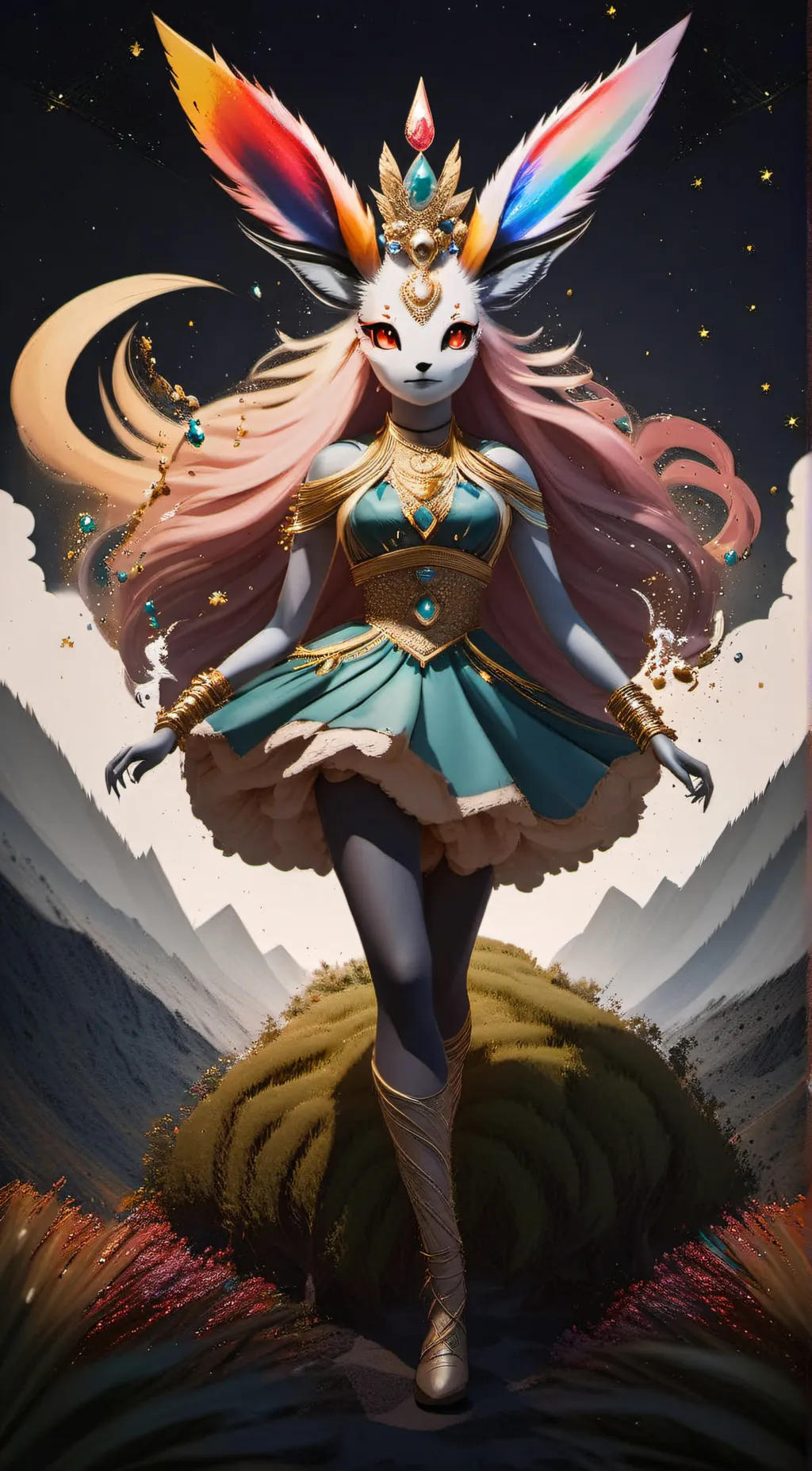 ai character: Queen spectria  background