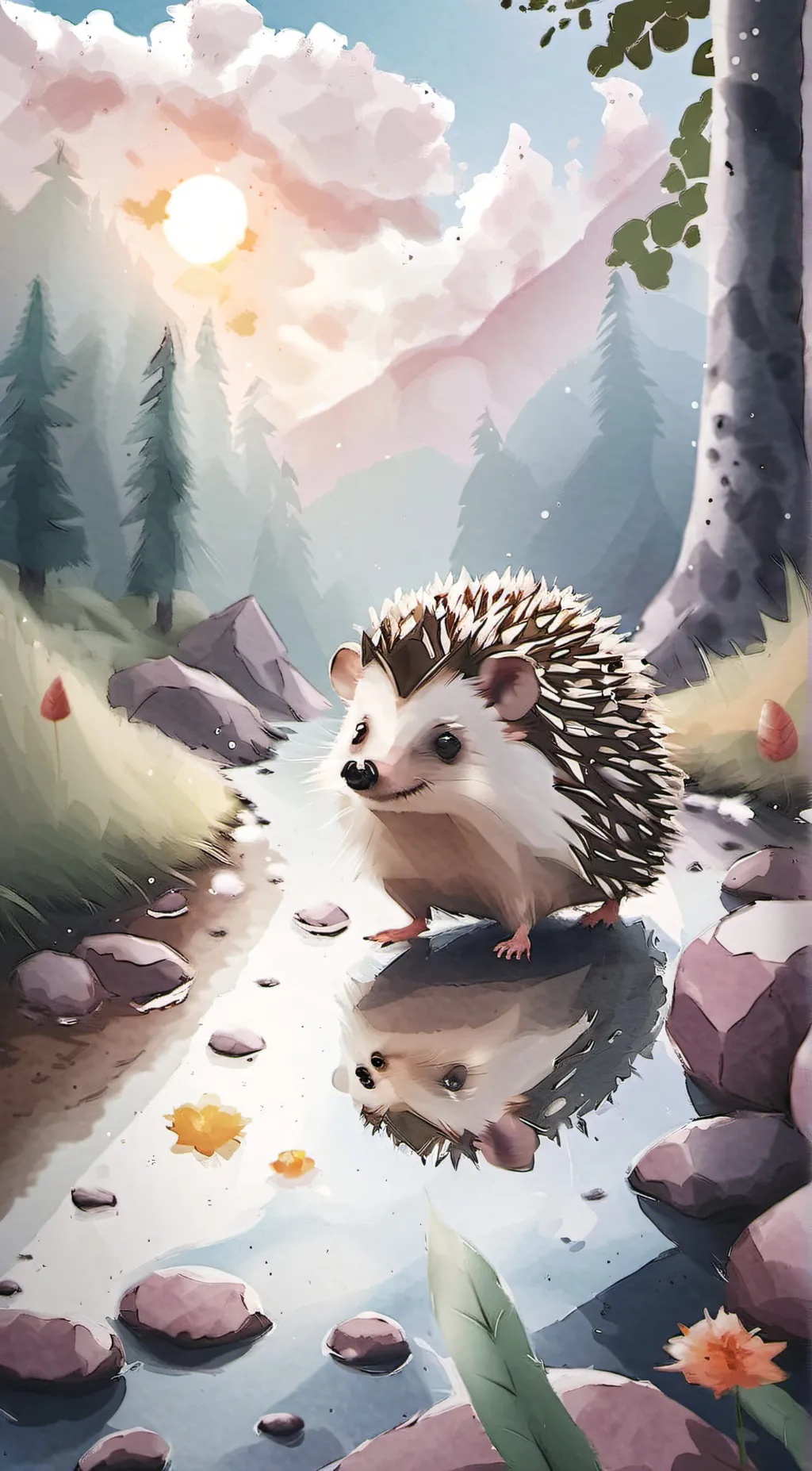 ai character: hedgehog  background
