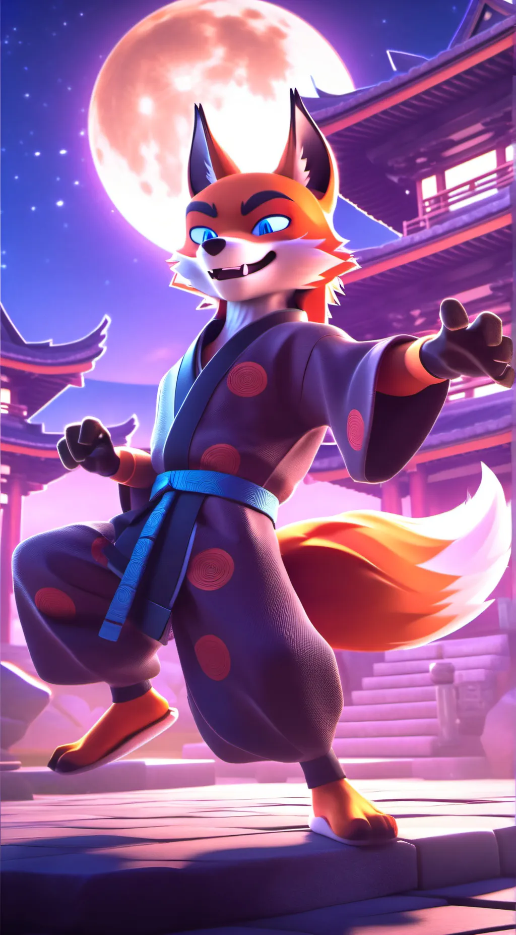 ai character: Kitsune background