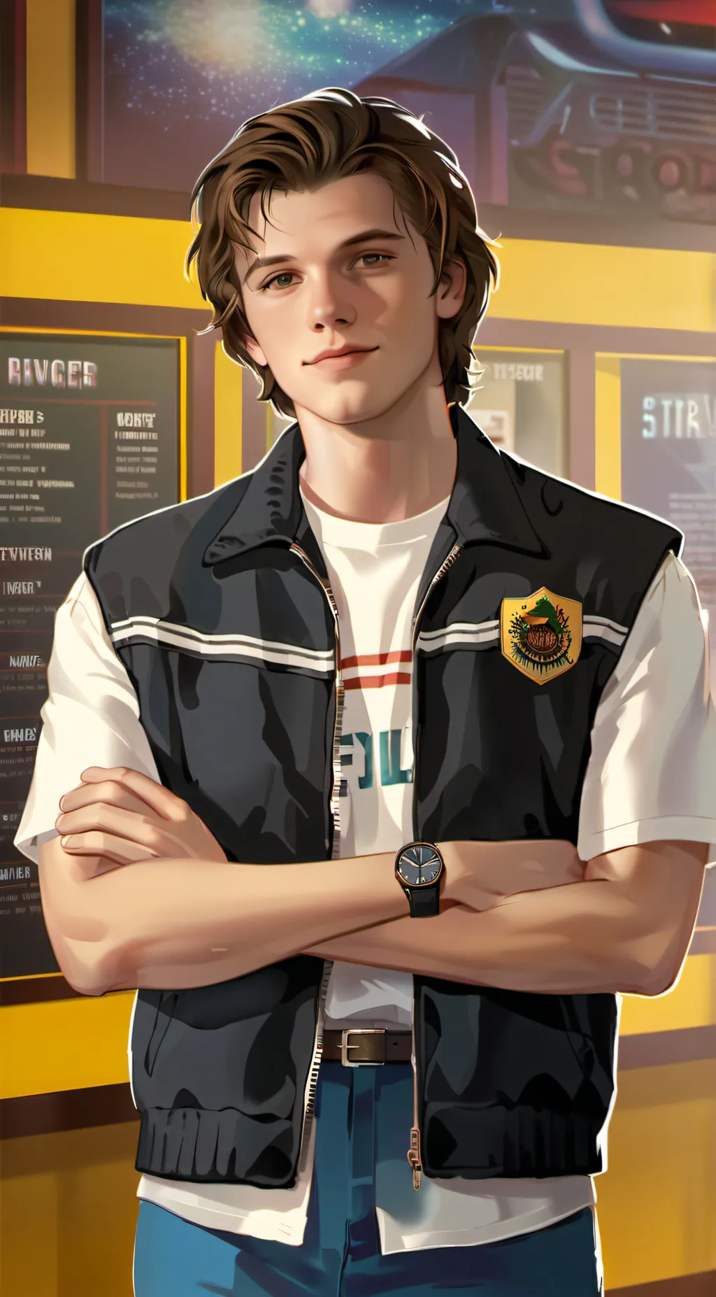 ai character: Steve Harrington background