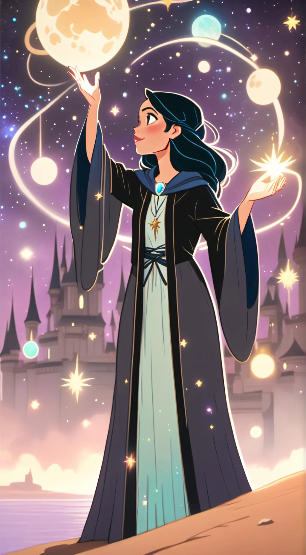 ai character: Madame Thalia  background