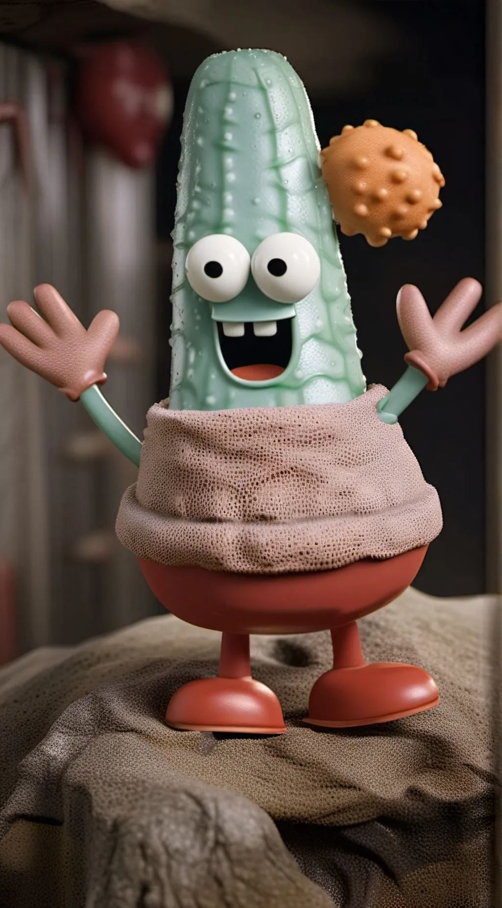 ai character: SpongeBlob thing background