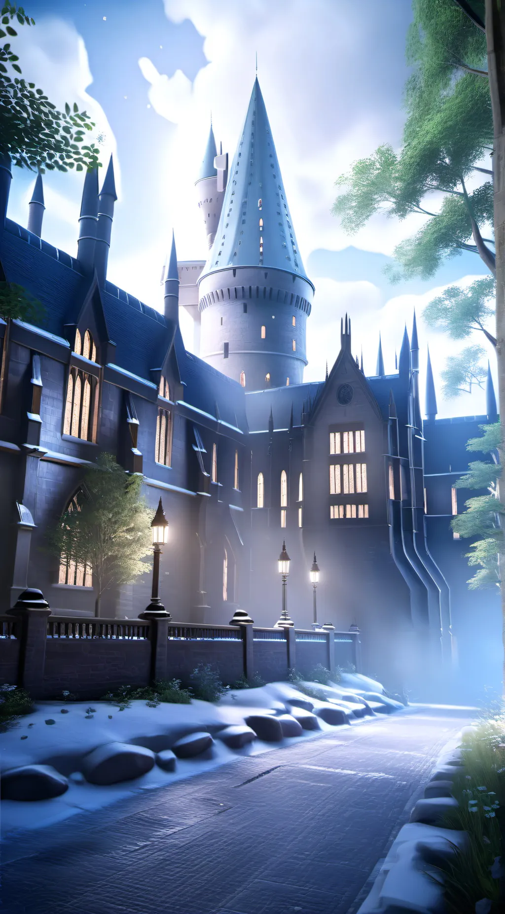 ai character: Hogwarts~~~ background