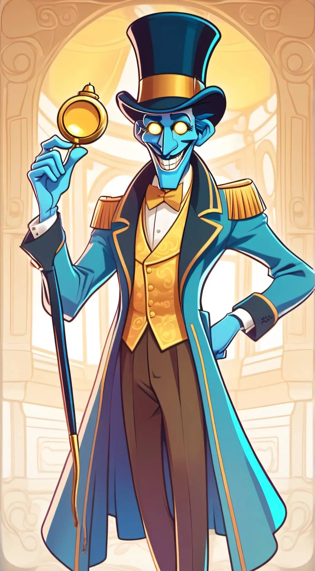 ai character: Father Time background