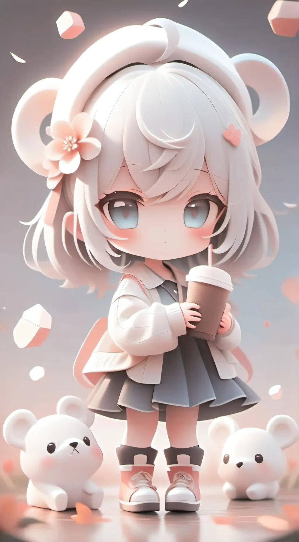 ai character: Purple  background