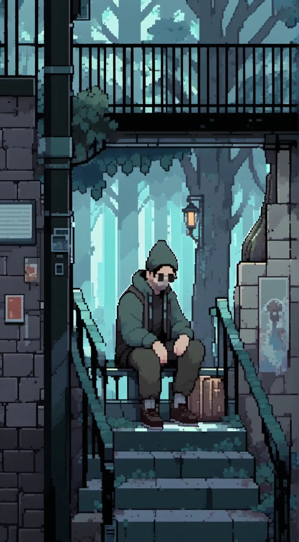 ai character: pixel guy last background