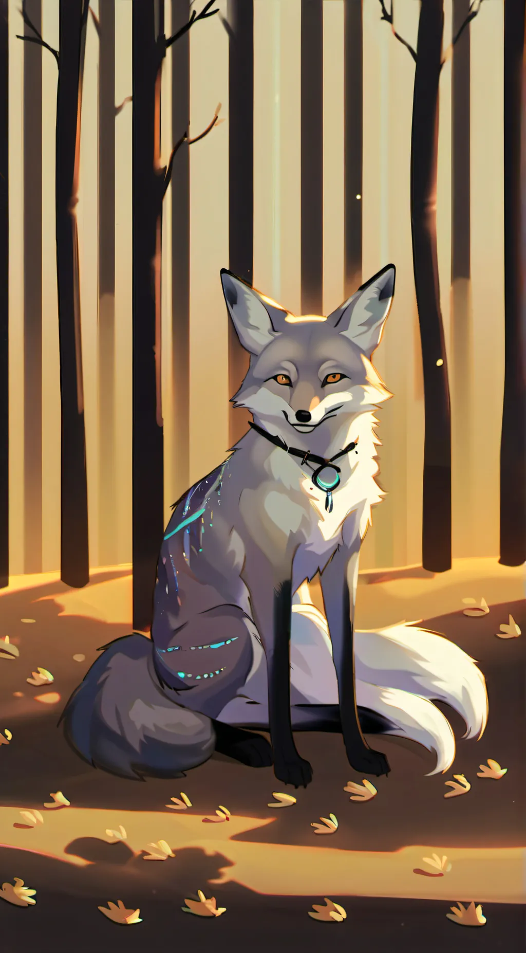 ai character: frowny fox background