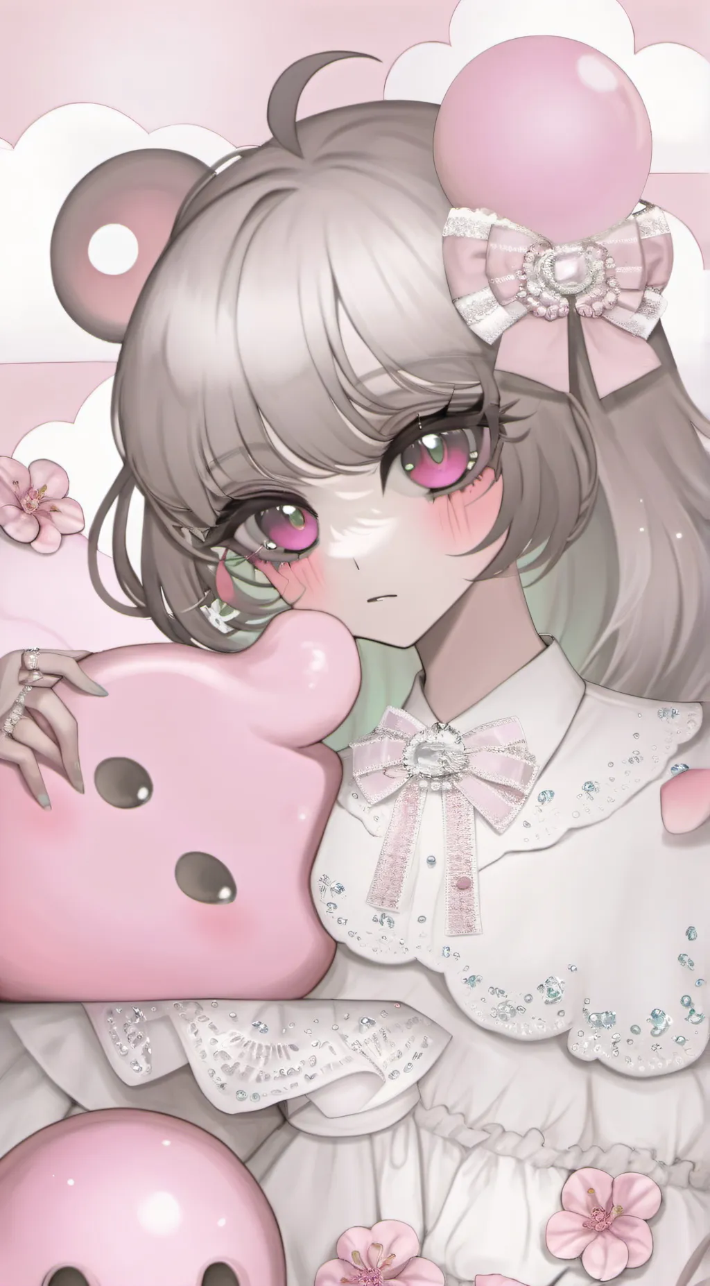 ai character: 🐰🌸milla🌸🐰 background