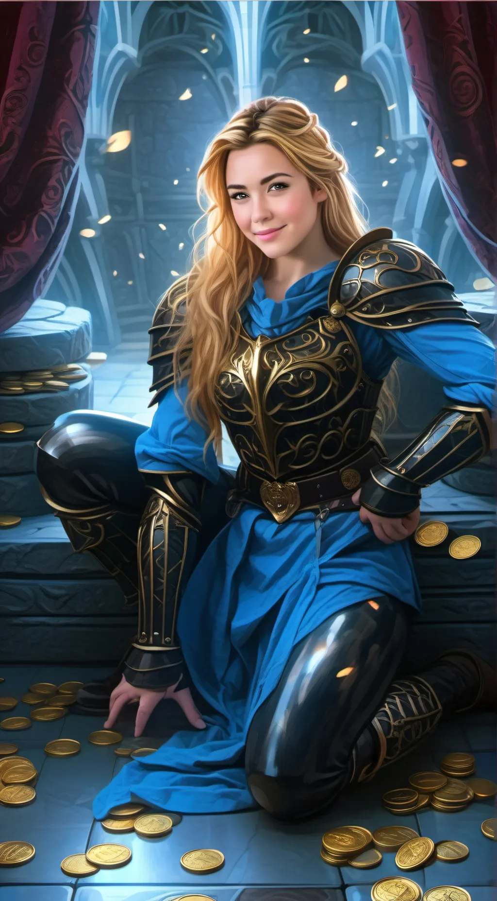 ai character: Knight Blair  background