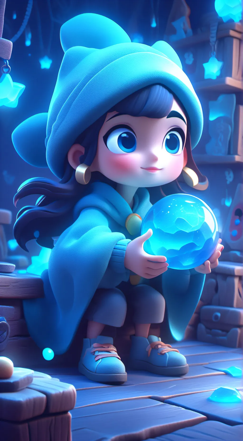 ai character: Magic  background