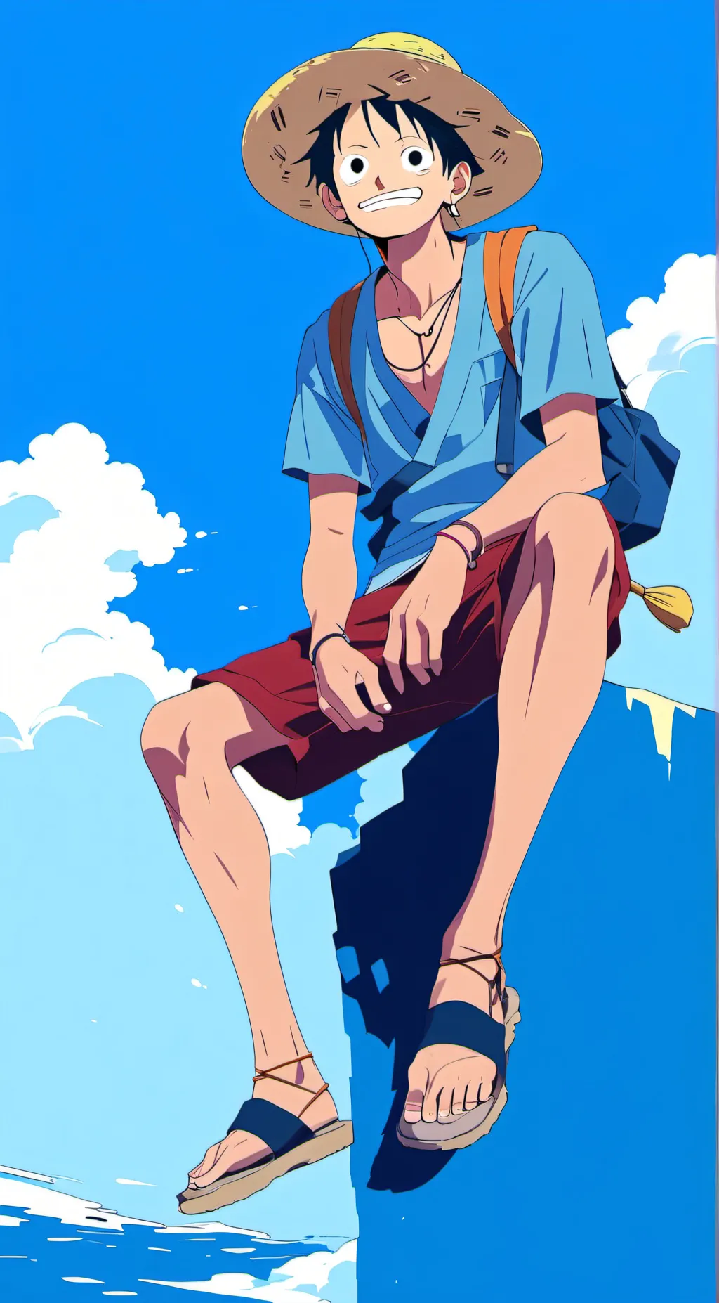 ai character: Luffy  background