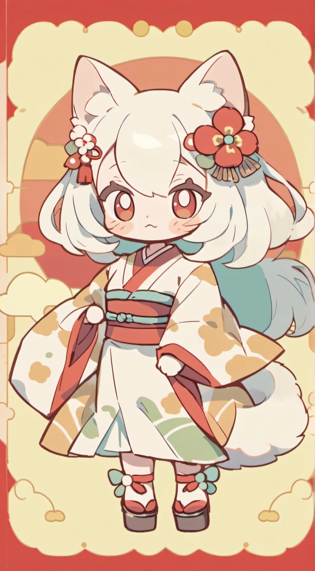 ai character: 🌸🍭😸子猫😸🍭🌸 background