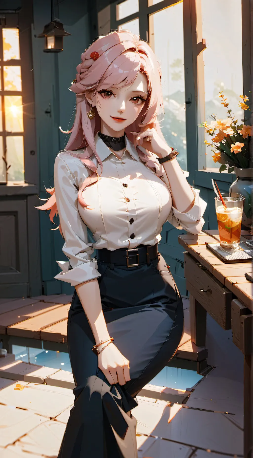 ai character: kitsune background