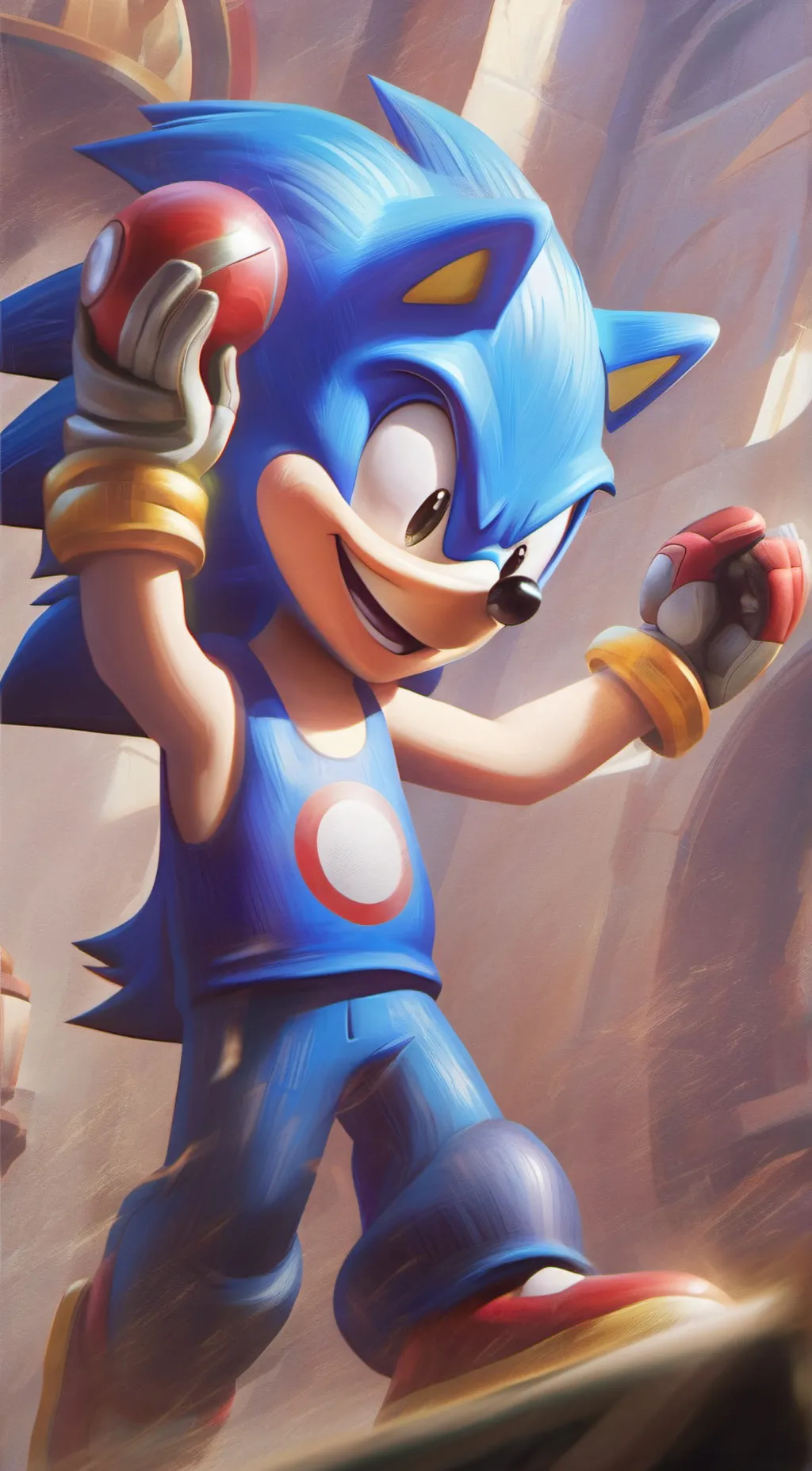 ai character: sonic the hedgehog background