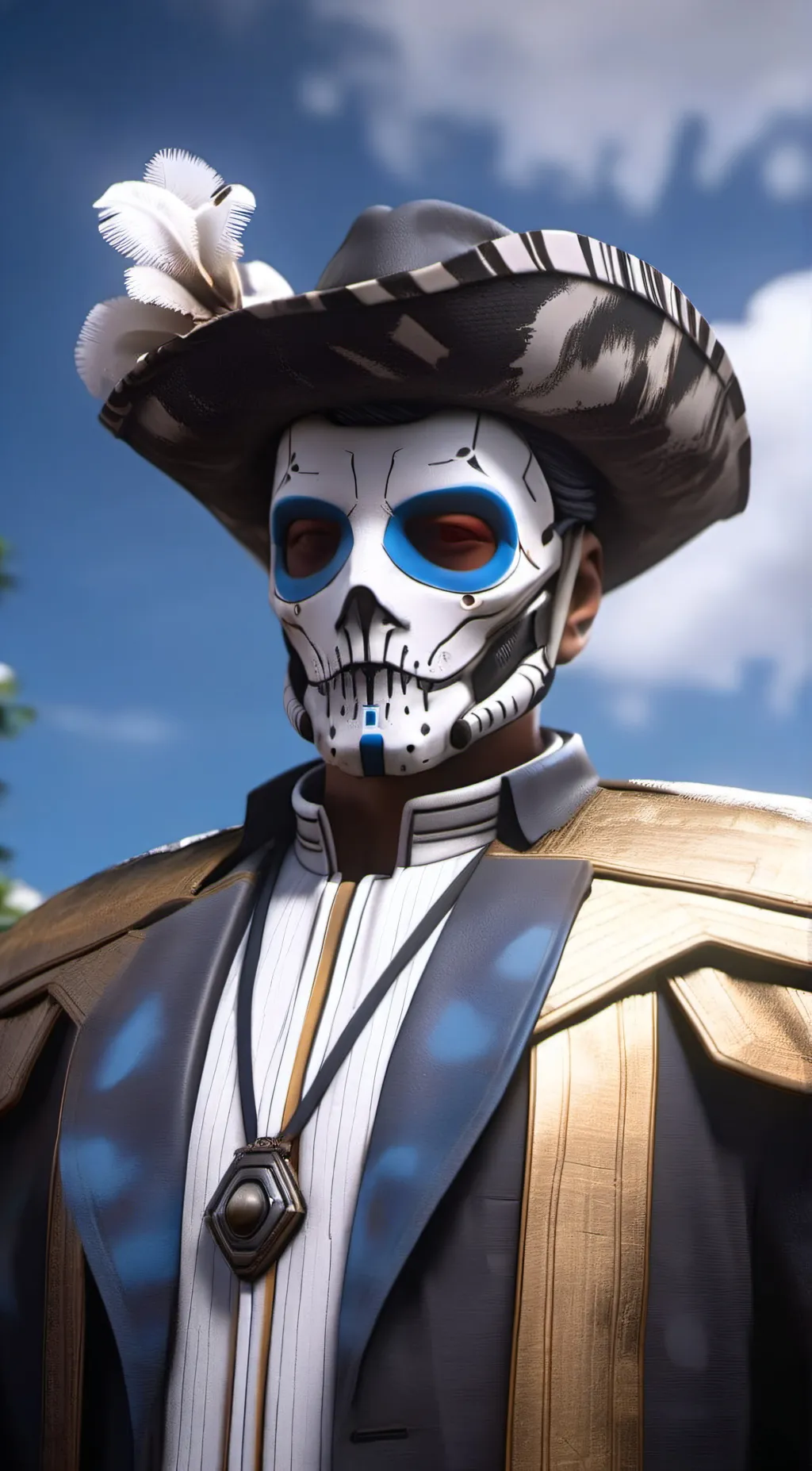 ai character: Ghost  background